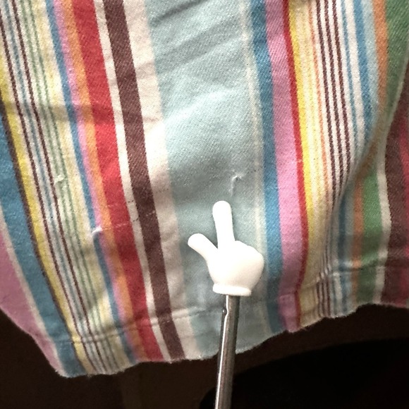 Victoria's Secret Vintage Y2K Large L Rainbow Striped Cotton Pajama Set Flannel - Picture 16 of 16